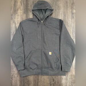 Carhartt Rain Defender Gray Zip-Up Hoodie